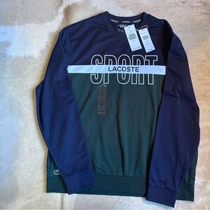 Lacoste Men's Blue and Green Polyester long sleeve- XXL - NWT
